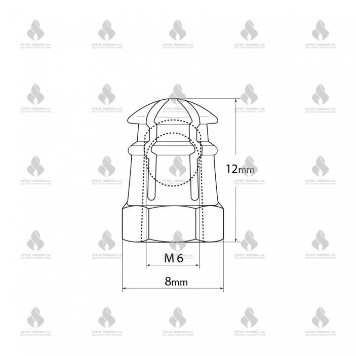 Expander plug brass М6 Fittings and fasteners