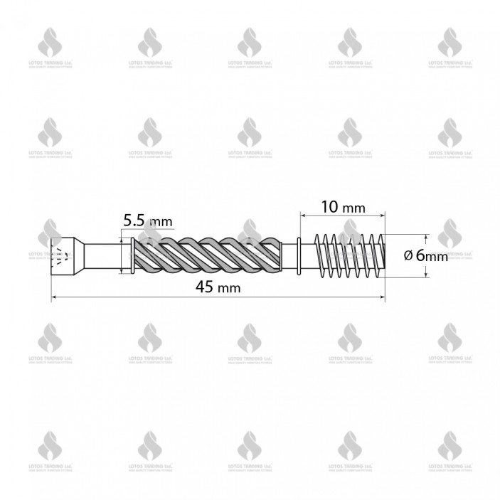 Connecting fitting bolt Pz confirmat screw Fittings and fasteners