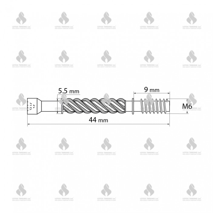 Connecting fitting bolt Pz head Fittings and fasteners