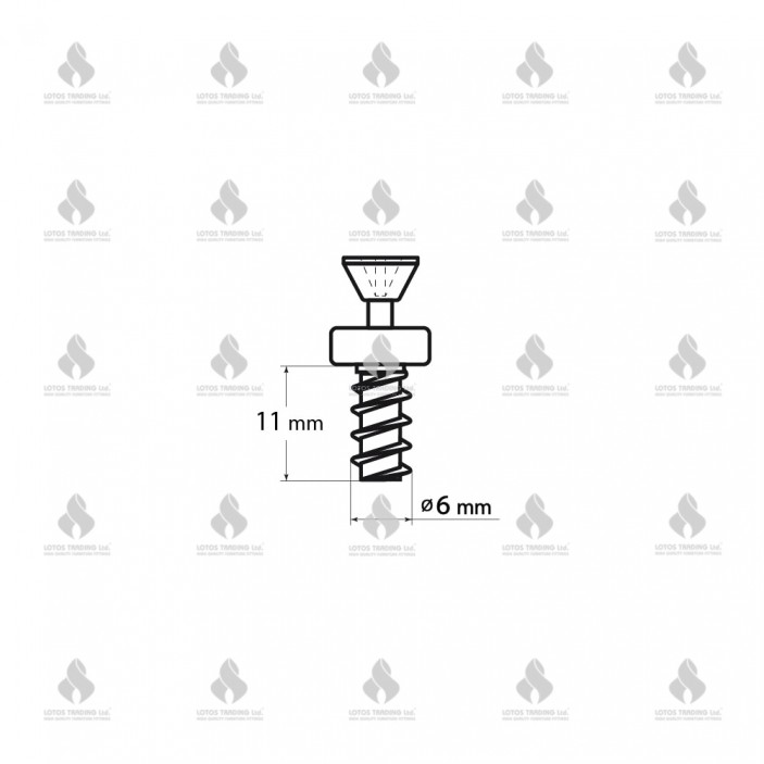 Confirmat screw ф6х11 за 02L.512 Fittings and fasteners