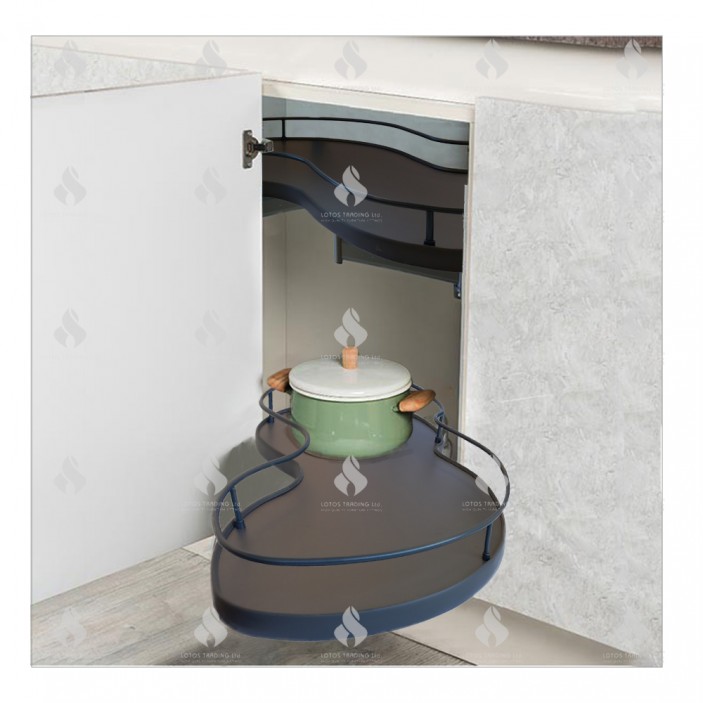 Blind corner cabinet mechanism 450mm, anthracite 18L.107.45L/45R - Kitchen cabinet mechanisms and racks Blind corner cabinet mechanism 450mm, anthracite Kitchen cabinet mechanisms and racks