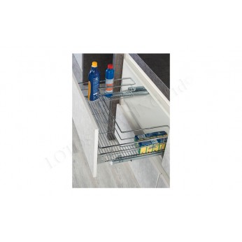 Кошница за под мивка с тандемен водач с пълно изтегляне и успокоител Кухненски механизми за вграждане