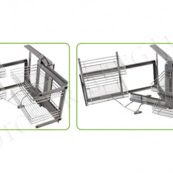 Blind corner cabinet door mechanism 18L.110.45L/45R - Kitchen cabinet mechanisms and racks Blind corner cabinet door mechanism Kitchen cabinet mechanisms and racks