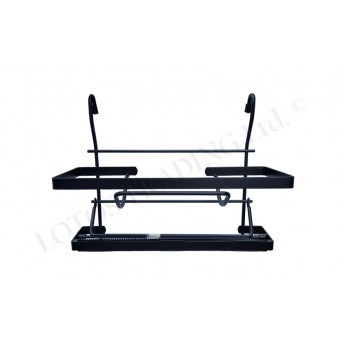 OSKAR Double foil and paper shelf - black Kitchen cabinet mechanisms and racks