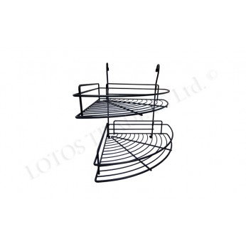 OSKAR Double corner hanging shelf - black Kitchen cabinet mechanisms and racks