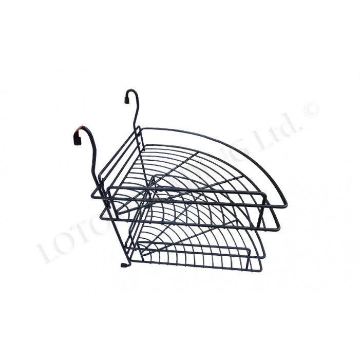 OSKAR Double corner hanging shelf - black 18L.805.43 - Kitchen cabinet mechanisms and racks OSKAR Double corner hanging shelf - black Kitchen cabinet mechanisms and racks