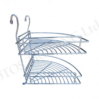 OSKAR Double corner hanging shelf - chrome  18L.805.42 - Kitchen cabinet mechanisms and racks OSKAR Double corner hanging shelf - chrome  Kitchen cabinet mechanisms and racks
