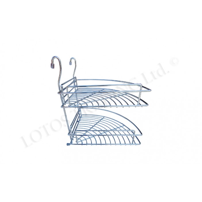 OSKAR Double corner hanging shelf - chrome  18L.805.42 - Kitchen cabinet mechanisms and racks OSKAR Double corner hanging shelf - chrome  Kitchen cabinet mechanisms and racks