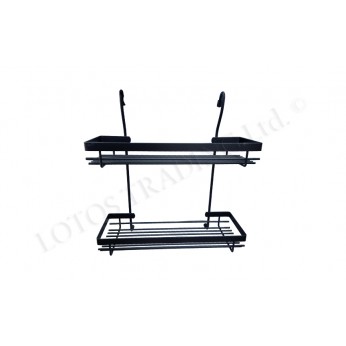 OSKAR Double hanging shelf - black 350x130x360 Kitchen cabinet mechanisms and racks