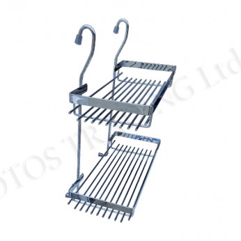 OSKAR Double hanging shelf - chrome 350x165x360 18L.804.42 - Kitchen cabinet mechanisms and racks OSKAR Double hanging shelf - chrome 350x165x360 Kitchen cabinet mechanisms and racks