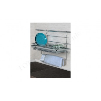 Hanging drying rack with towel hook and plastic tray Hanging drying rack with towel hook and plastic tray