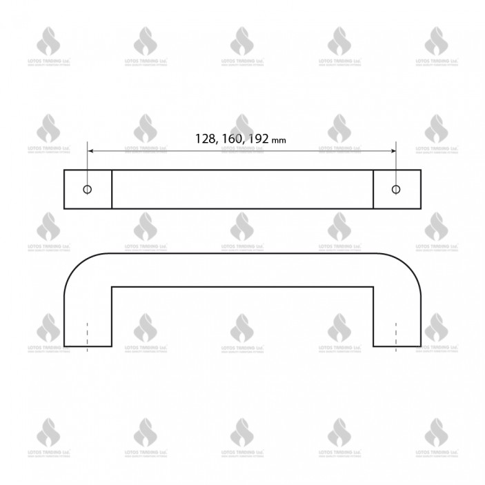 Viva 806 aluminum handle - stainless steel Furniture handles