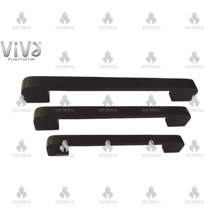 Aluminium lux line handle Viva 806 - black 13.806.128-192.16 - Furniture handles Aluminium lux line handle Viva 806 - black Furniture handles