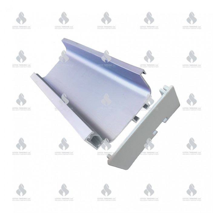 Plug closed Right for Handleless door profile with LED channel - 5440 Furniture handles