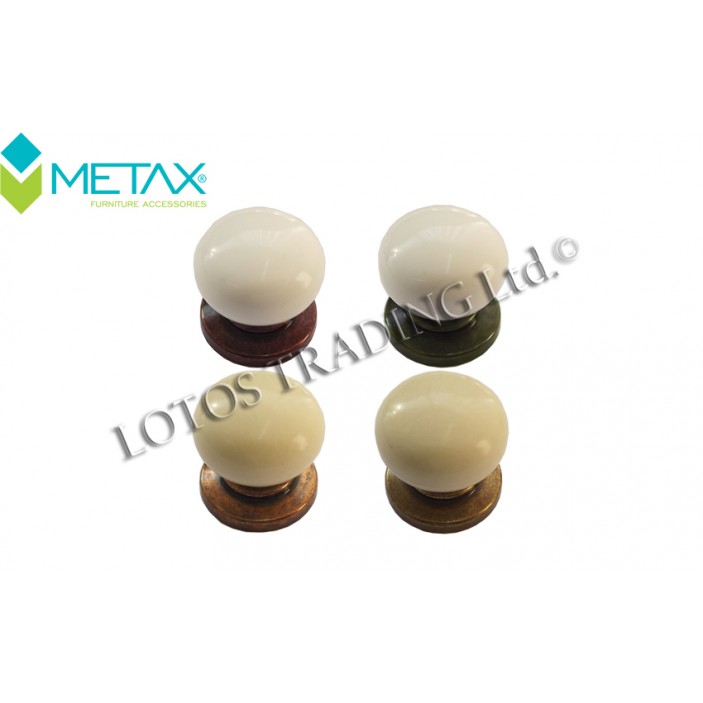 Аntique copper + white handle 2010 pvc/metal 13.2010.00-128.09.00 - Furniture handles Аntique copper + white handle 2010 pvc/metal Furniture handles