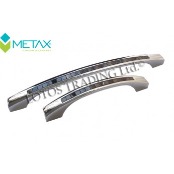 Handle TN chrome+black Furniture handles