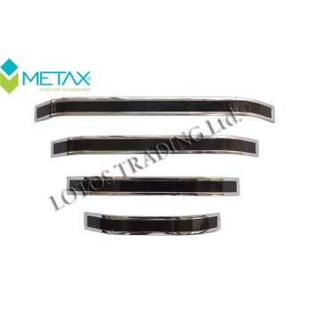 Handle VLX chrome+black Furniture handles