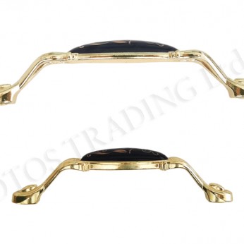 Ceramic line knob 2001 gold Furniture handles