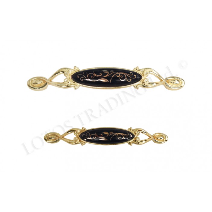 Ceramic line knob 2001 gold 13.2001.096-128.11 - Furniture handles Ceramic line knob 2001 gold Furniture handles