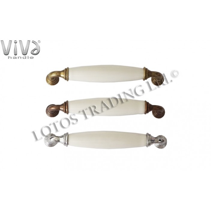 Ceramic line handle Viva 2727.128 13.2727.128. - Furniture handles Ceramic line handle Viva 2727.128 Furniture handles