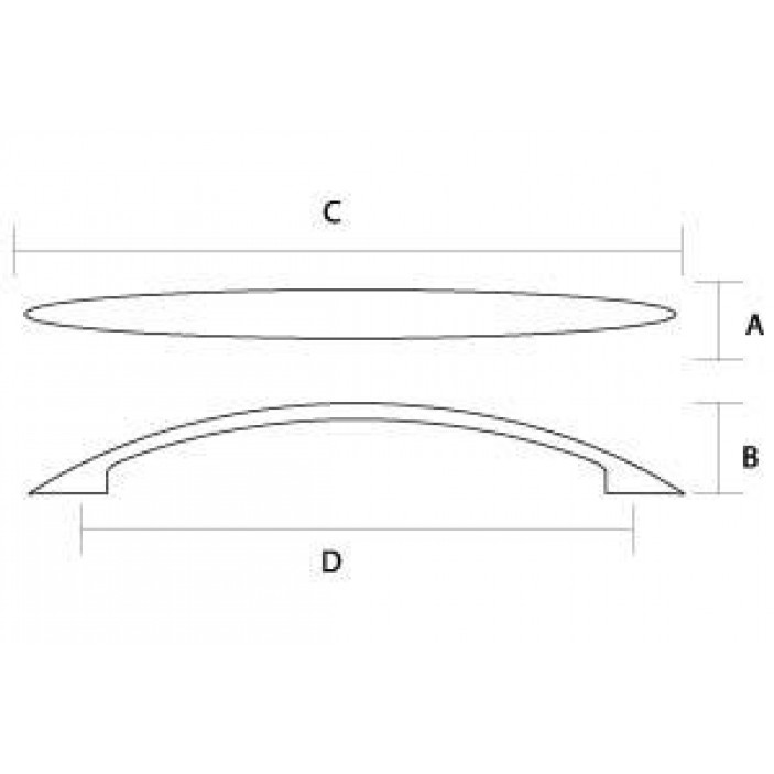 Metal lux handle 001.160 А 13.001.160. А - Furniture handles Metal lux handle 001.160 А Furniture handles
