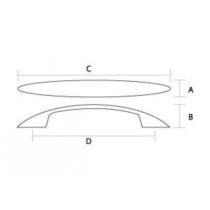 Metal lux handle 002 chrome 13.002.096-224.02 - Furniture handles Metal lux handle 002 chrome Furniture handles
