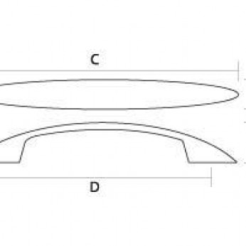 Metal lux handle 002 matt chrome 13.002.096-224.05 - Furniture handles Metal lux handle 002 matt chrome Furniture handles