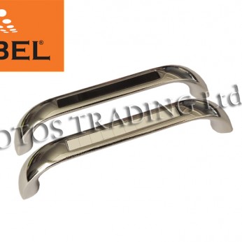Metal lux handle 3205 chrome and white Furniture handles