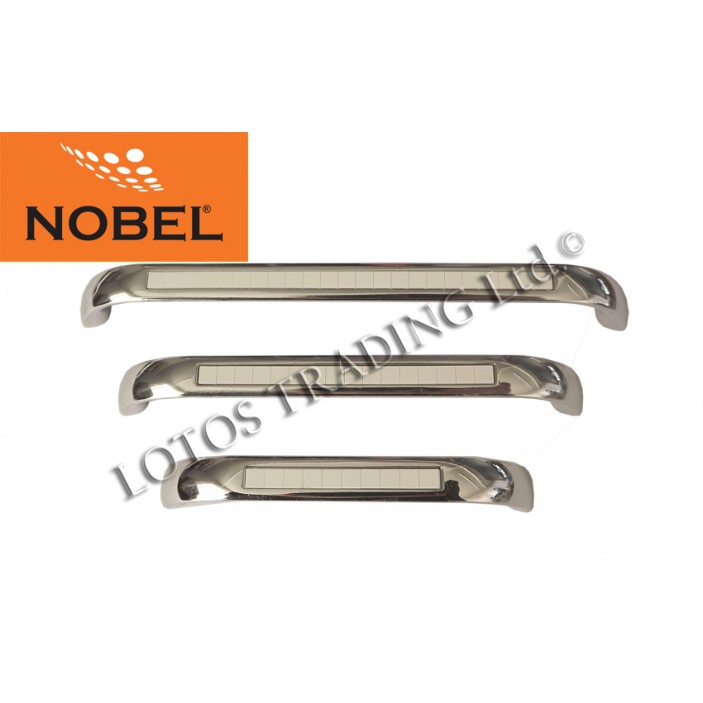 Metal lux handle 3205 chrome and white 13.3205.096-160.02.06 - Furniture handles Metal lux handle 3205 chrome and white Furniture handles
