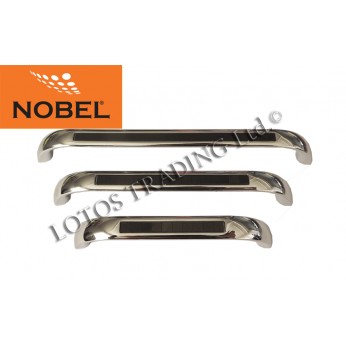 Metal lux handle 3205 chrome and black Furniture handles