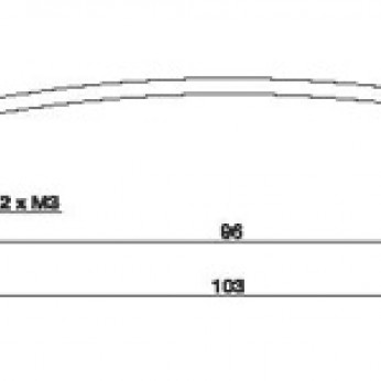 Metal line handle 324 13.324.096.05 - Furniture handles Metal line handle 324 Furniture handles