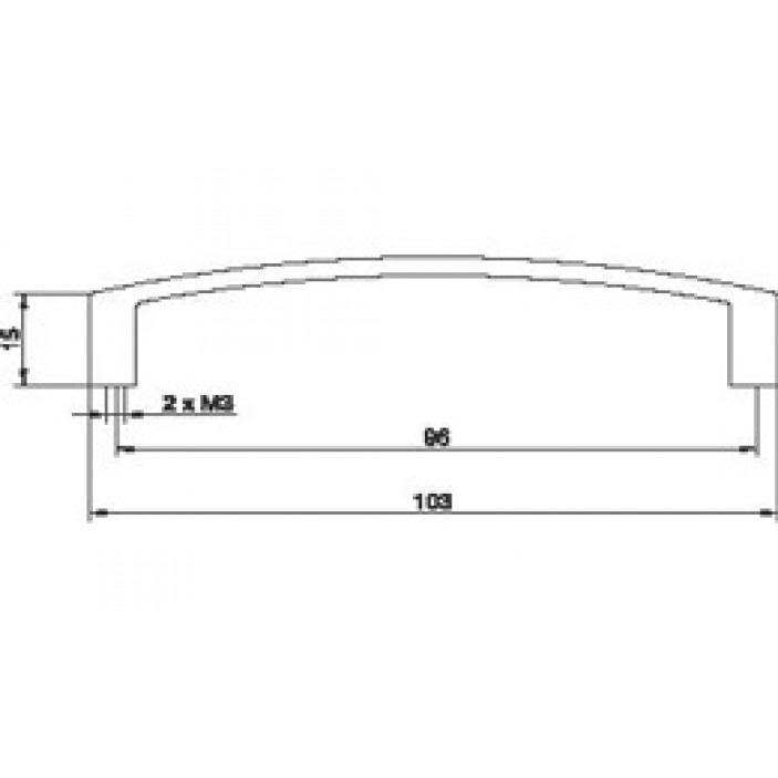 Metal line handle 324 Furniture handles