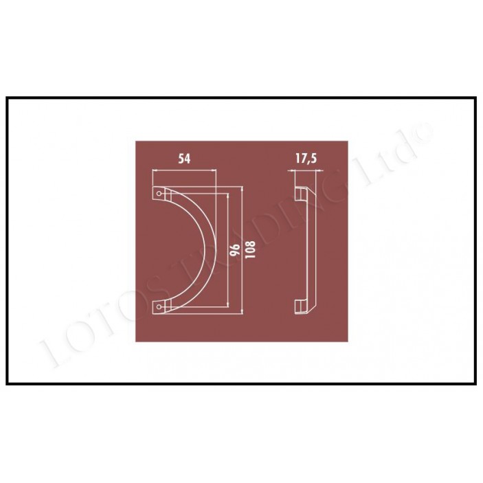 Metal lux handle 5210.096 13.5210.096.11 - Furniture handles Metal lux handle 5210.096 Furniture handles