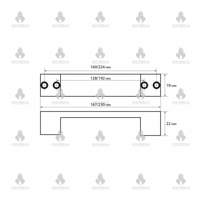Metal luxury handle 3466, black 13.3466...16 - Furniture handles Metal luxury handle 3466, black Furniture handles