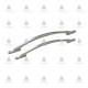 Metal line handle 235, matte chrome Furniture handles