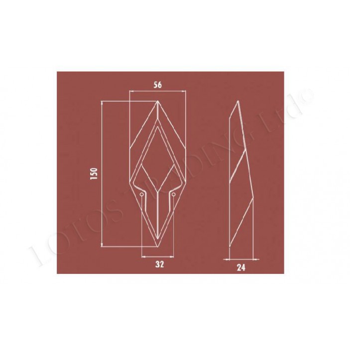 Antique line handle 1620.032 13.1620.032.10 - Furniture handles Antique line handle 1620.032 Furniture handles