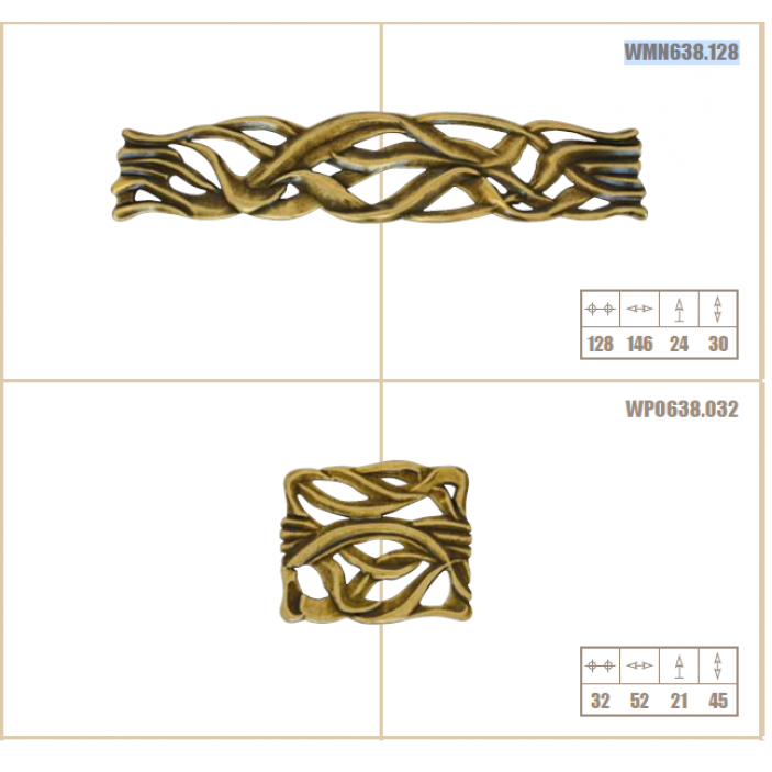 Antique line handle WPO 638 13.638.032. - Furniture handles Antique line handle WPO 638 Furniture handles