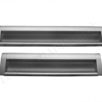 Recessed handle 1125, chrome - anodized matt Furniture handles