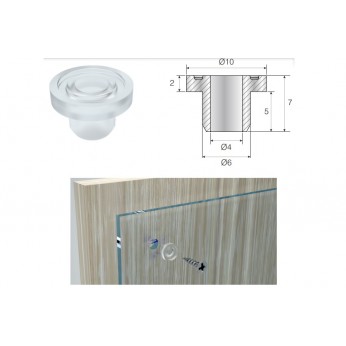 Bush for glass screw mounting Bush for glass screw mounting