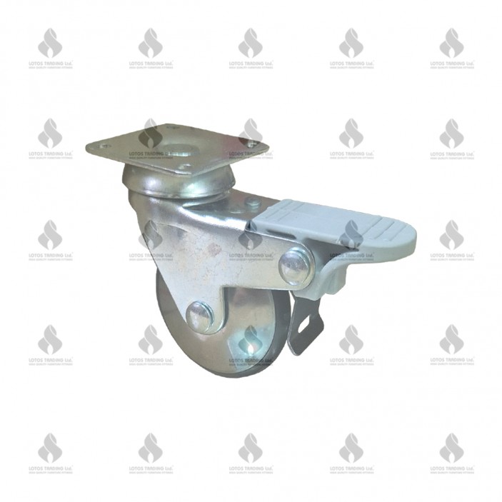 Double ball bearing caster with brake ф50 09L.501.02 - Furniture casters Double ball bearing caster with brake ф50 Furniture casters