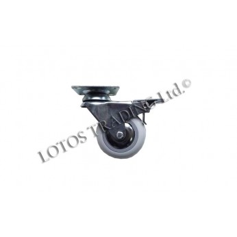 Double ball bearing caster with brake ф75 Furniture casters
