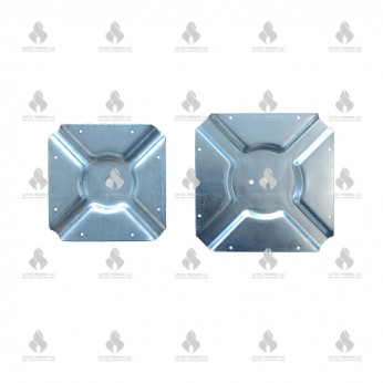 Квадратна планка към плот 200х200mm, 250x250mm, H3mm