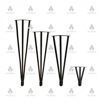 FIRKETE Leg L 15 - 71 for flat - black Furniture legs and spacers