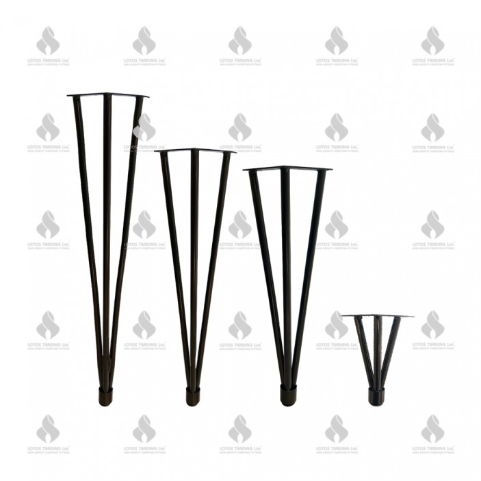 FIRKETE Leg L 15 - 71 for flat - black 10L.117.01-04 - Furniture legs and spacers FIRKETE Leg L 15 - 71 for flat - black Furniture legs and spacers