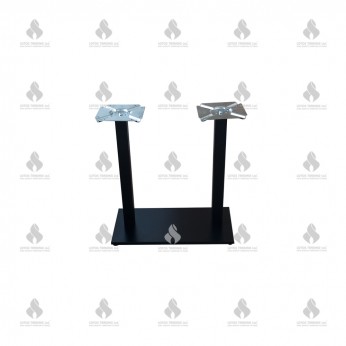 Double central leg, base 760x380 for flat, L730, black mat Furniture legs and spacers