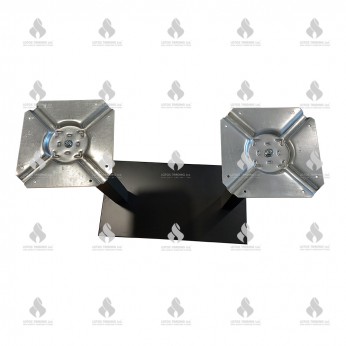 Double central leg, base 760x380 for flat, L730, black mat 10L.215.16 - Furniture legs and spacers Double central leg, base 760x380 for flat, L730, black mat Furniture legs and spacers