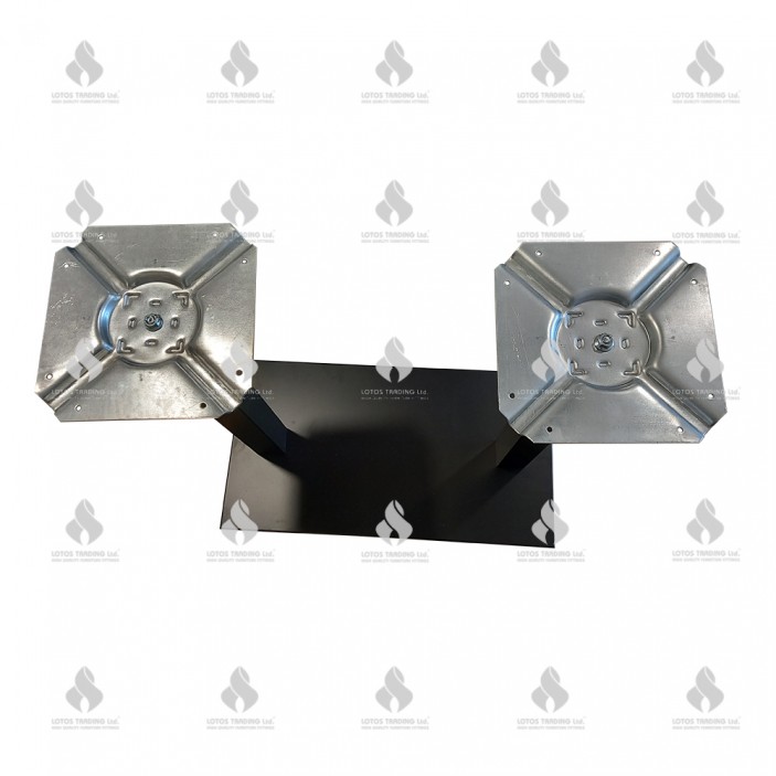 Double central leg, base 760x380 for flat, L730, black mat 10L.215.16 - Furniture legs and spacers Double central leg, base 760x380 for flat, L730, black mat Furniture legs and spacers