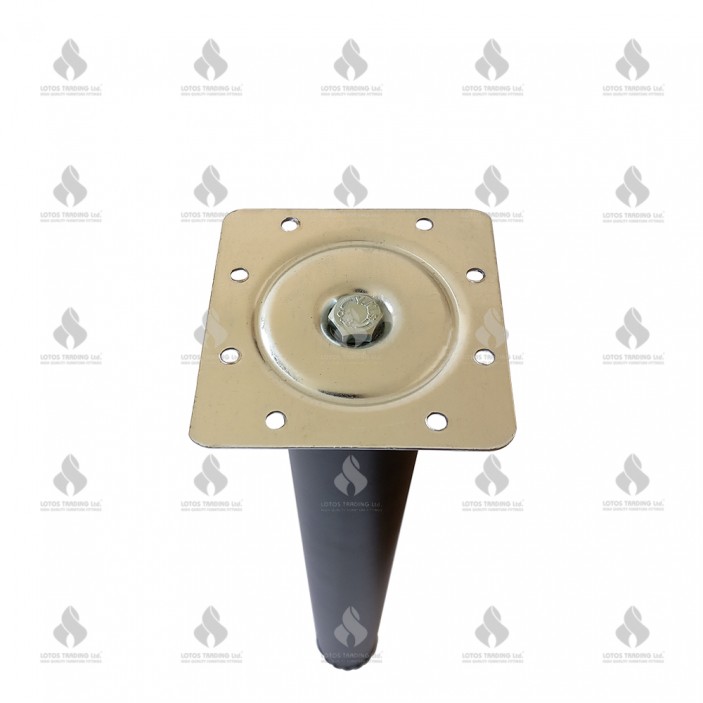 Leg ⌀ 60mm. L 50-54 for flat, black 10L.105.16 - Furniture legs and spacers Leg ⌀ 60mm. L 50-54 for flat, black Furniture legs and spacers