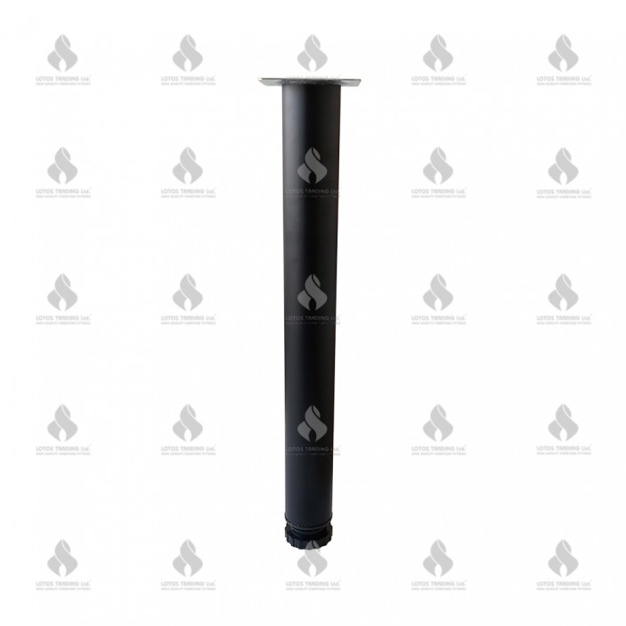 Leg ⌀ 60mm. L 50-54 for flat, black 10L.105.16 - Furniture legs and spacers Leg ⌀ 60mm. L 50-54 for flat, black Furniture legs and spacers