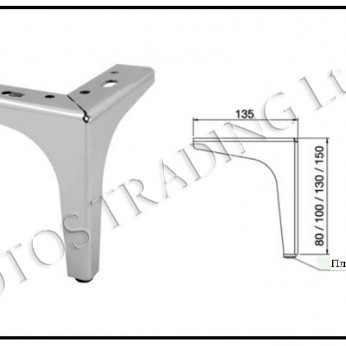 Metal leg 4633 Furniture legs and spacers